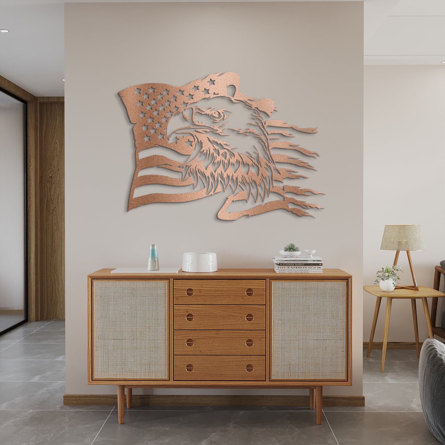 American Eagle Flag Metal Wall Art