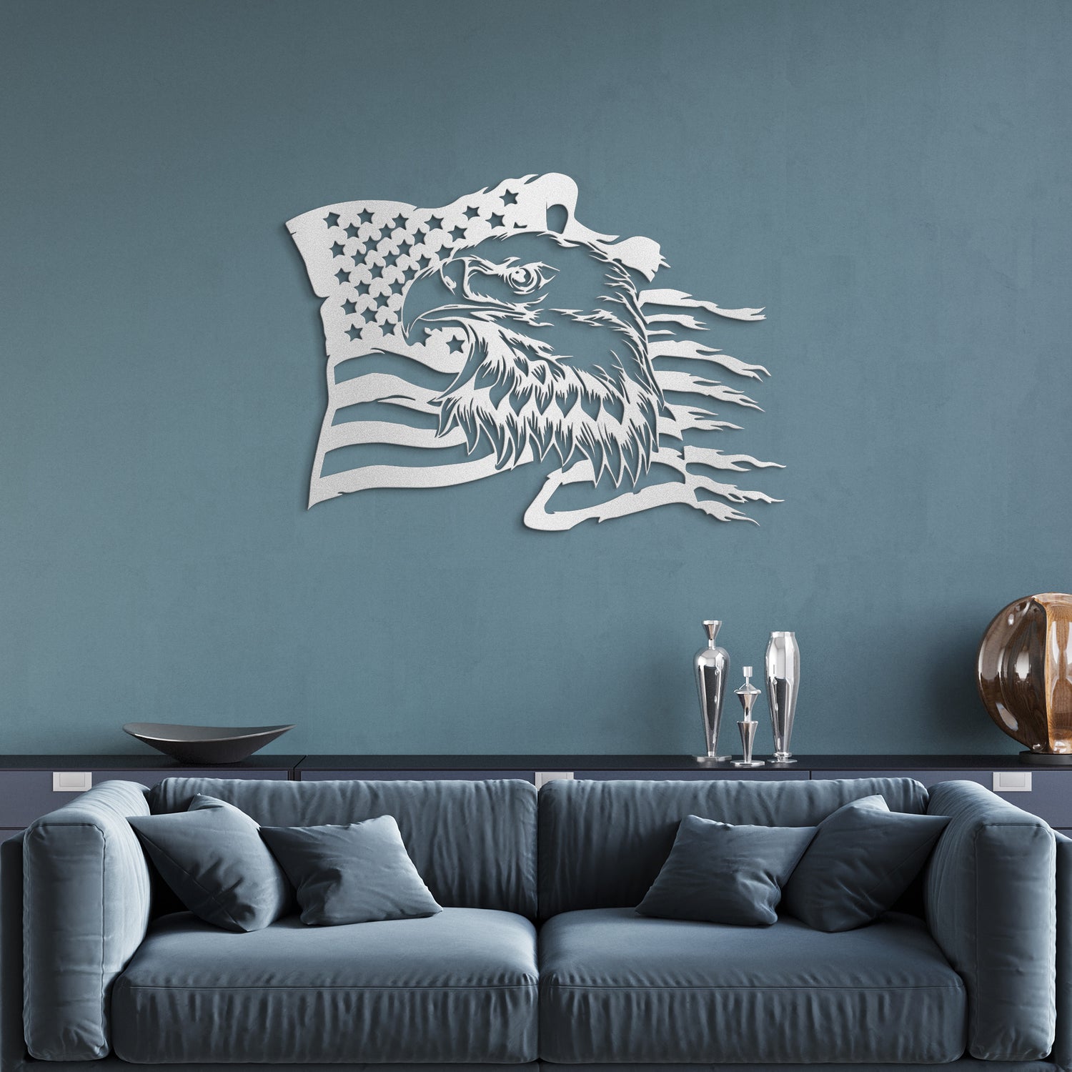 American Eagle Flag Metal Wall Art