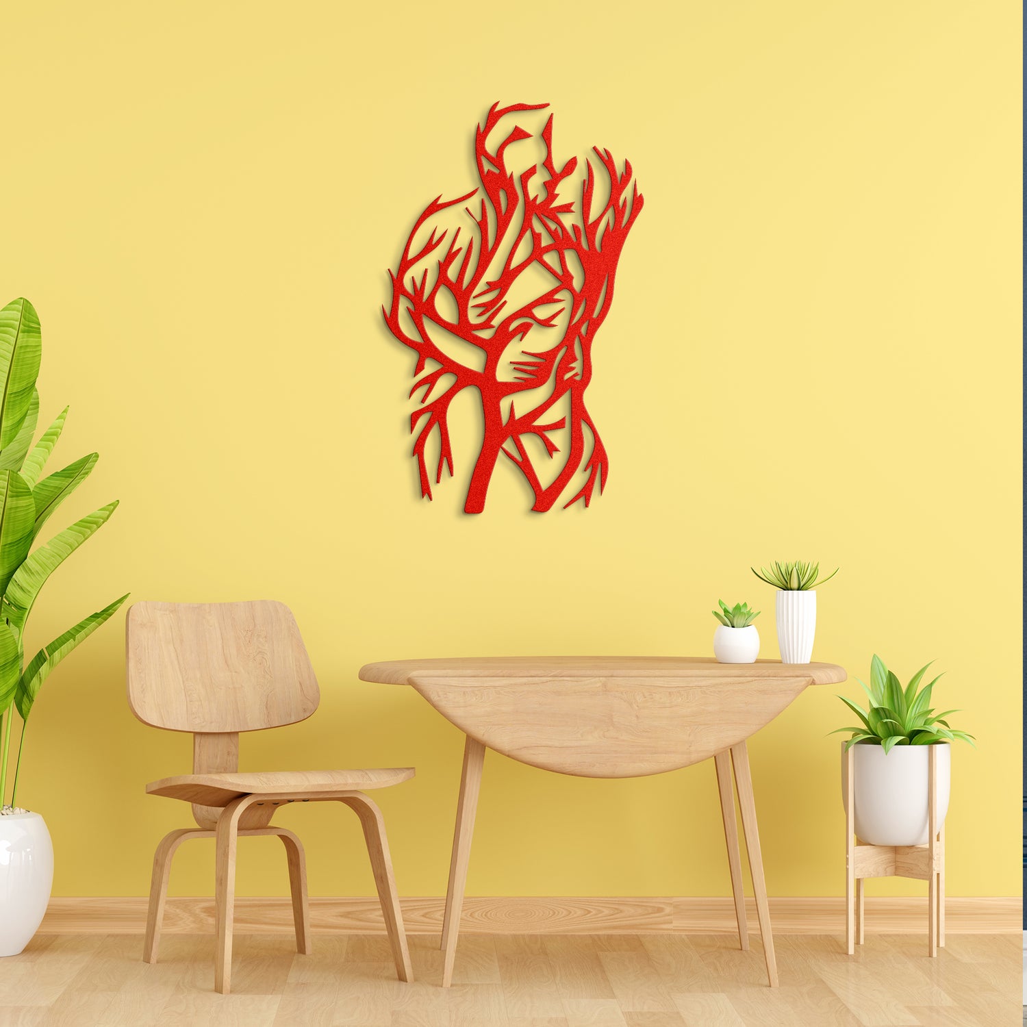 Romantic Tree Branches Metal Wall Art