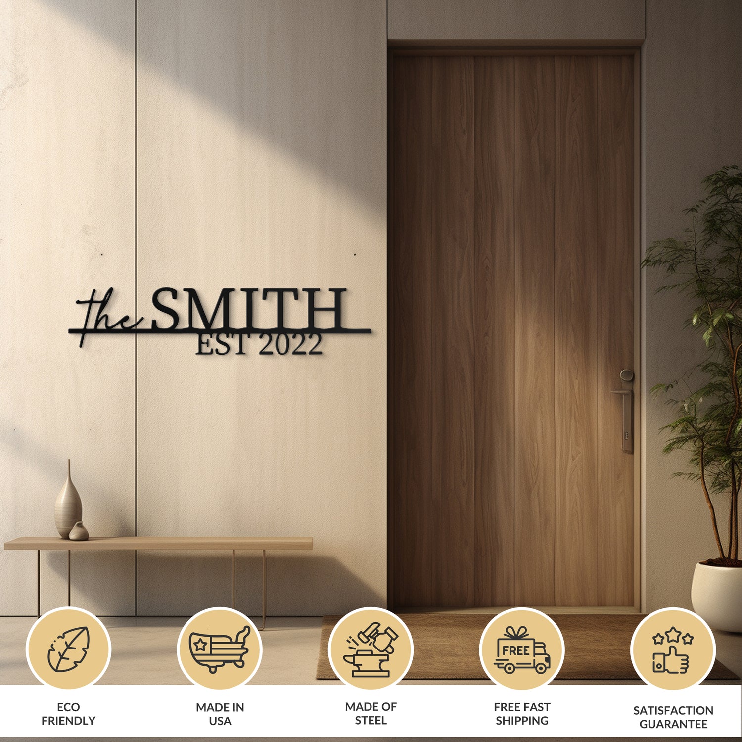 Name - Personalized Metal Address Sign