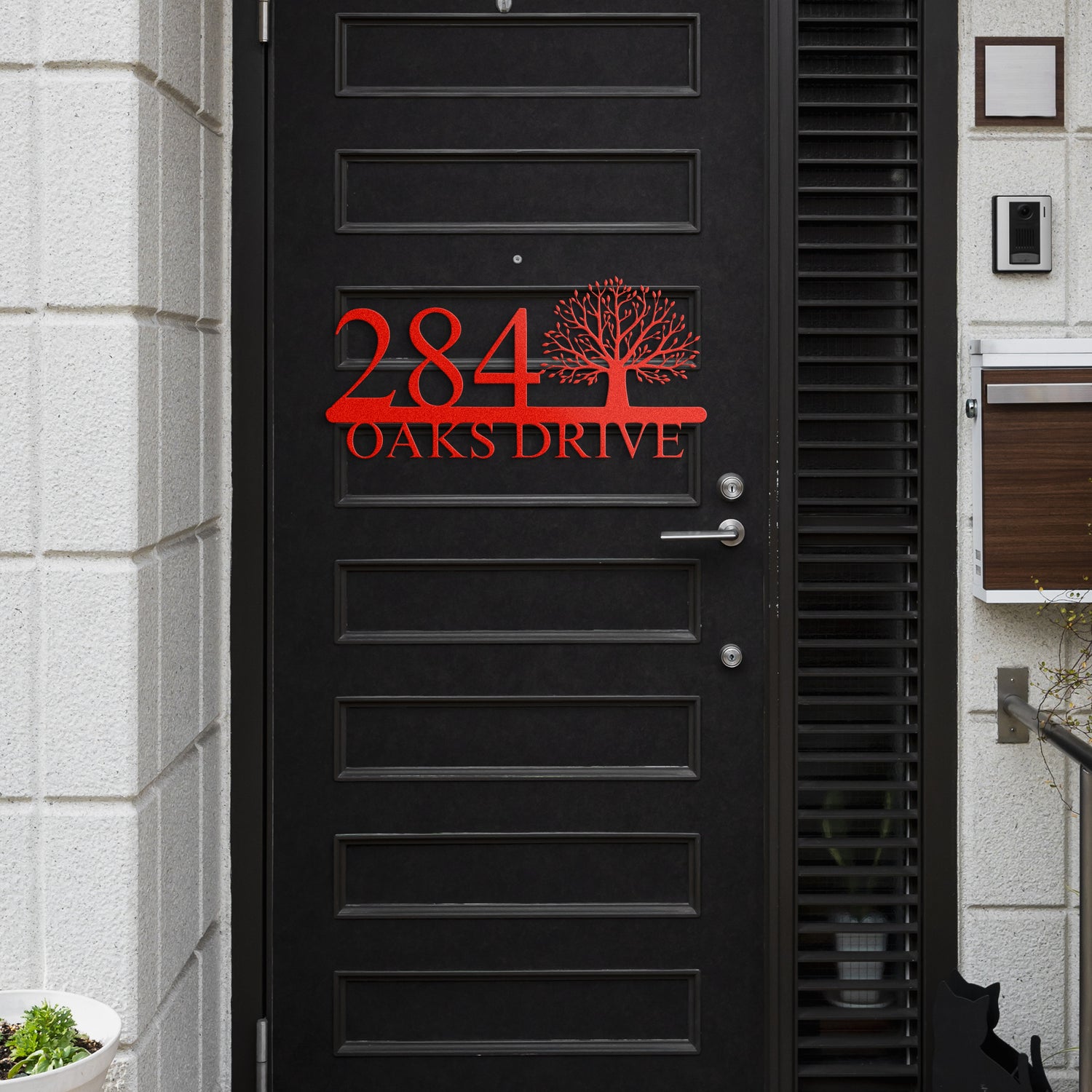 Tree - Personalized Metal Address Sign
