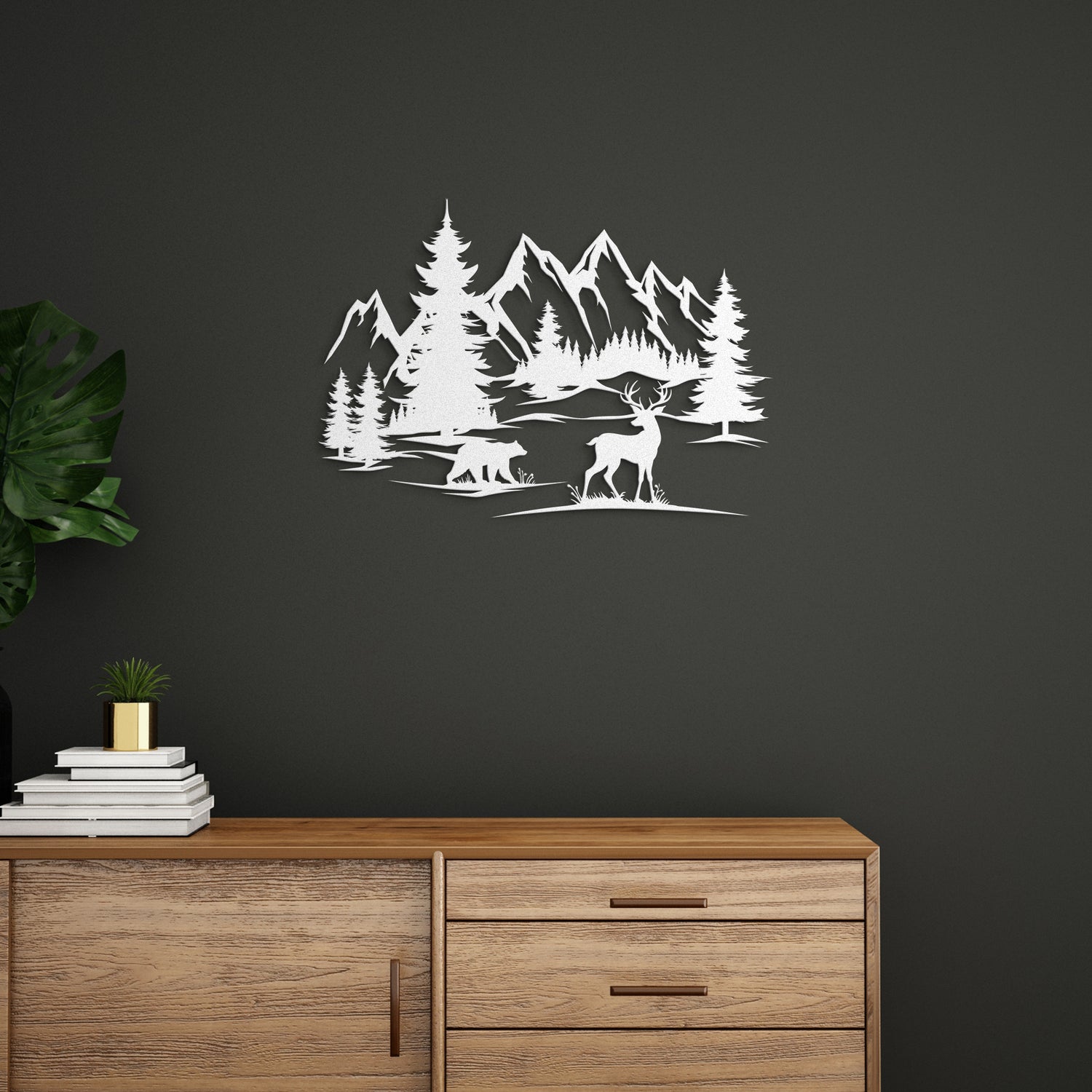 Mountain & Forest Metal Wall Art