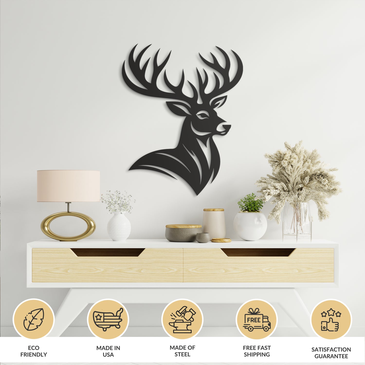 Deer Metal Wall Art