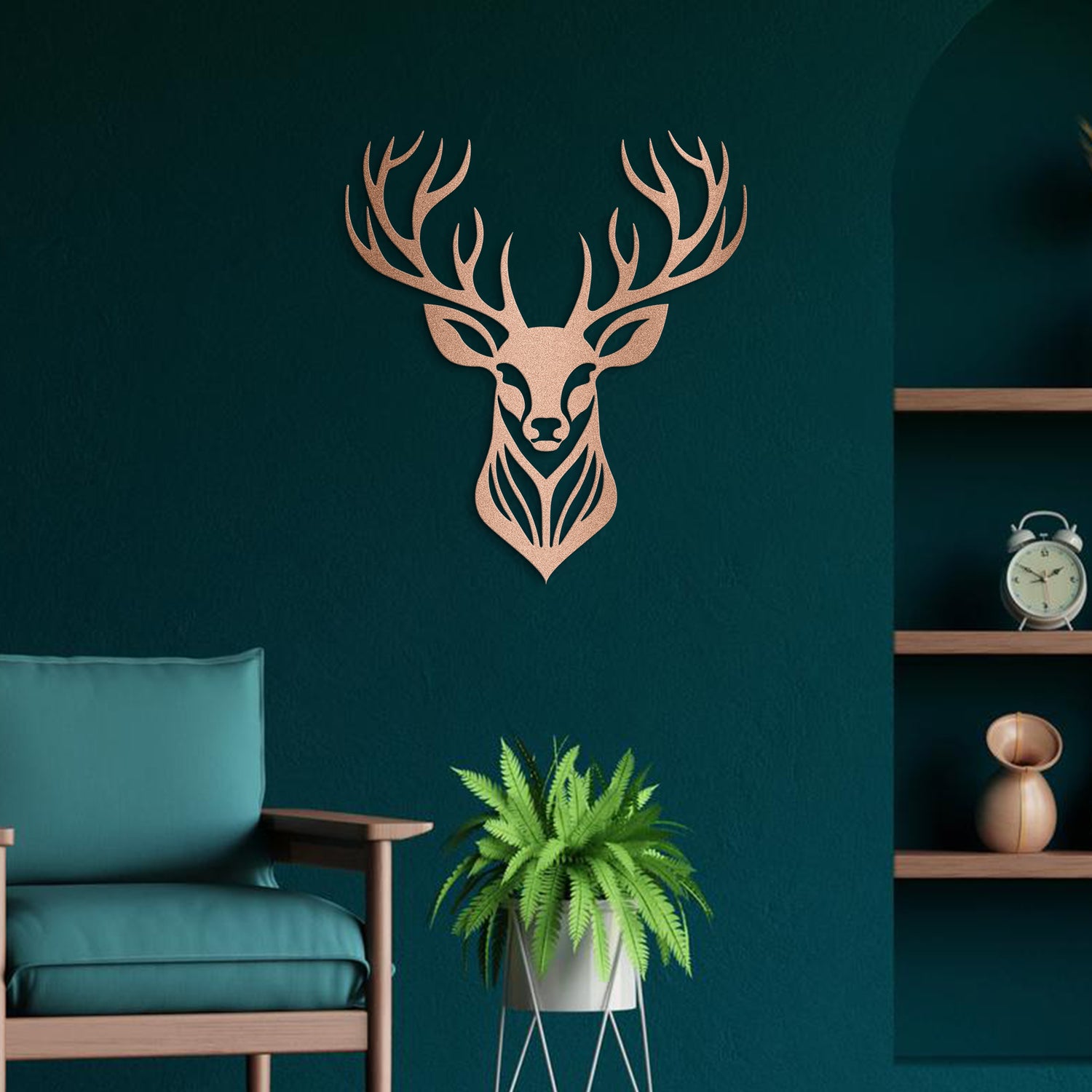 Deer Head Metal Wall Art