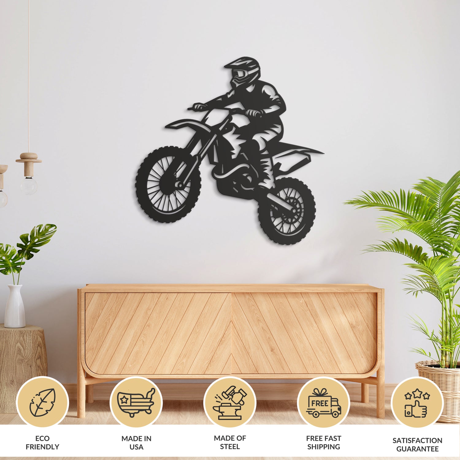 Dirt Biker Metal Wall Art