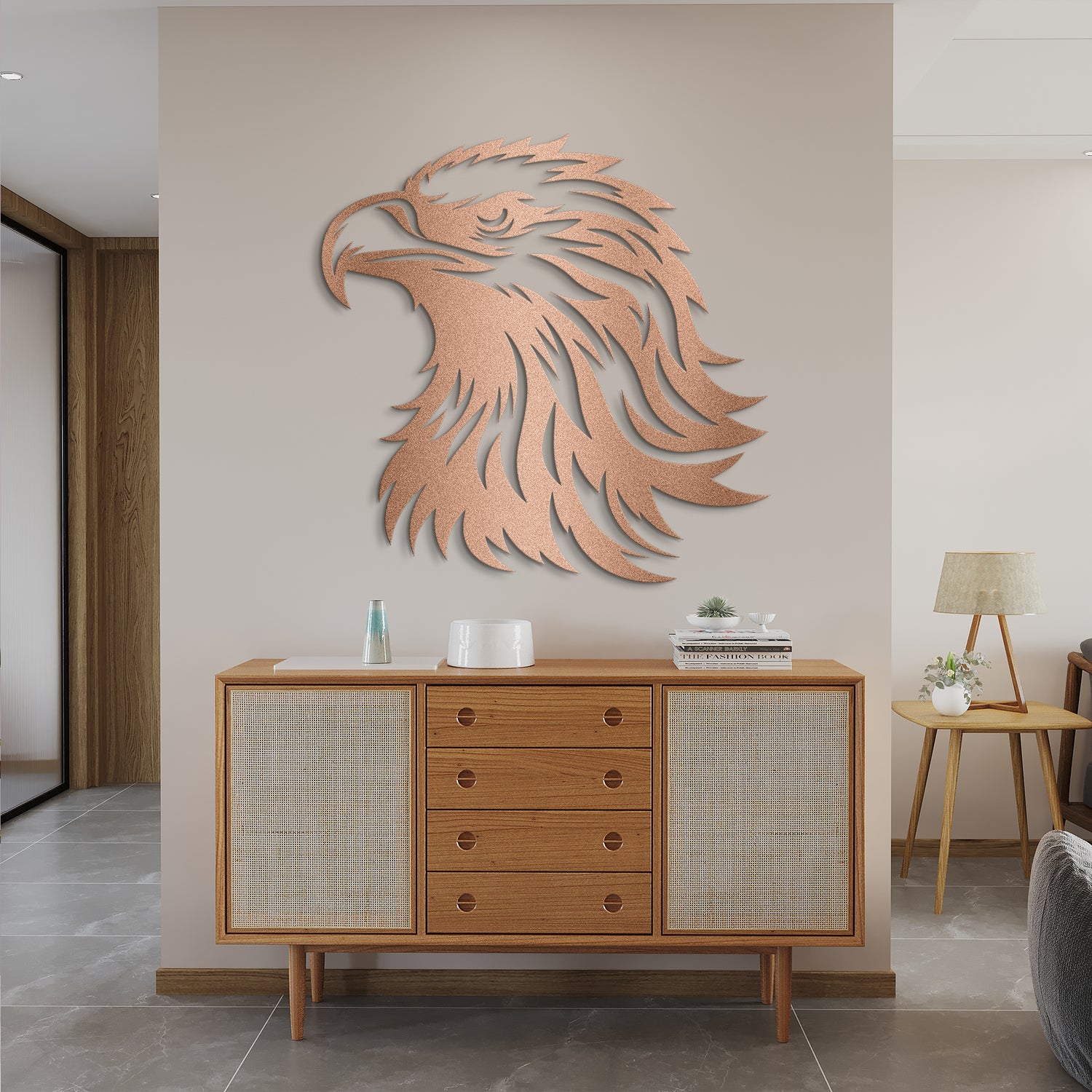 Eagle Head Metal Wall Art