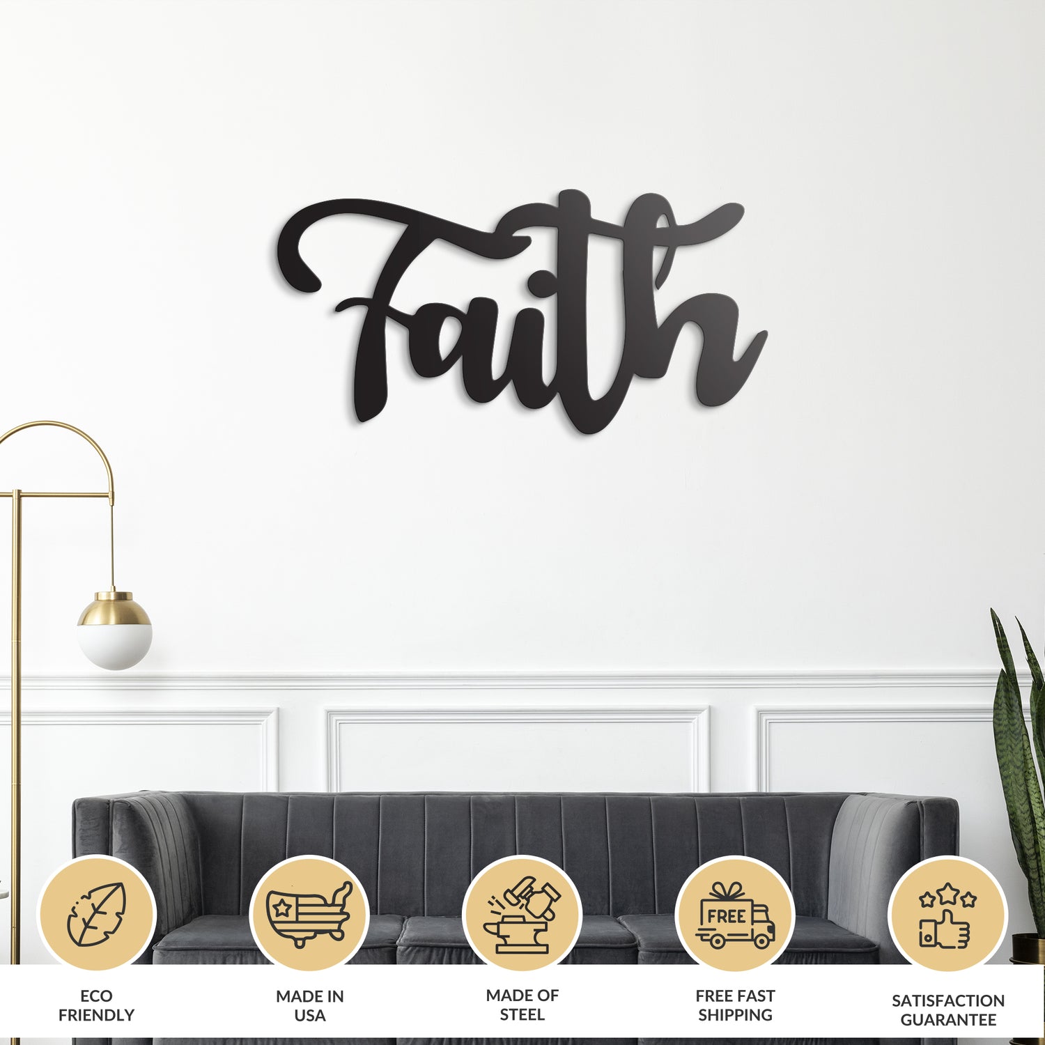 Faith Quote Metal Sign