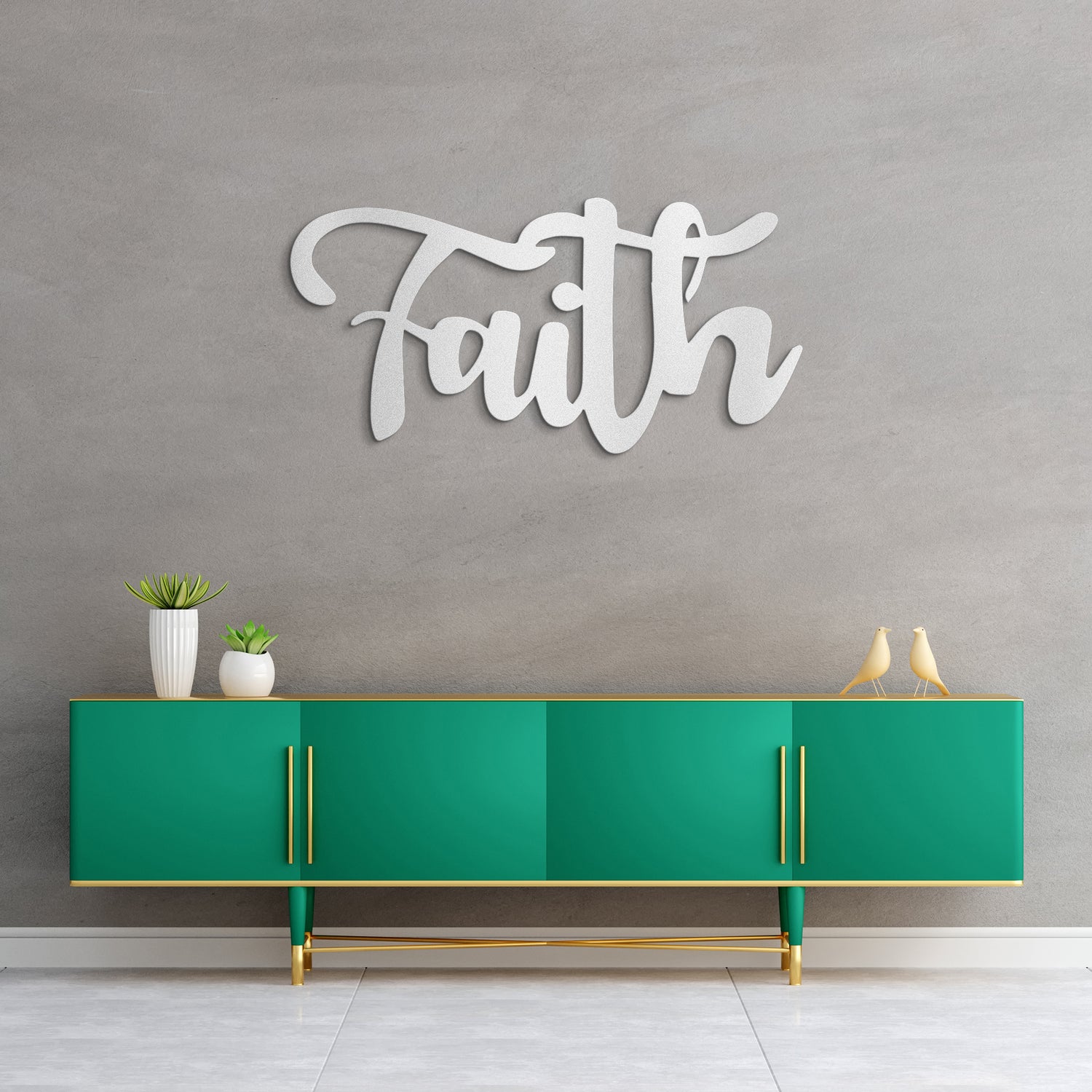 Faith Quote Metal Sign