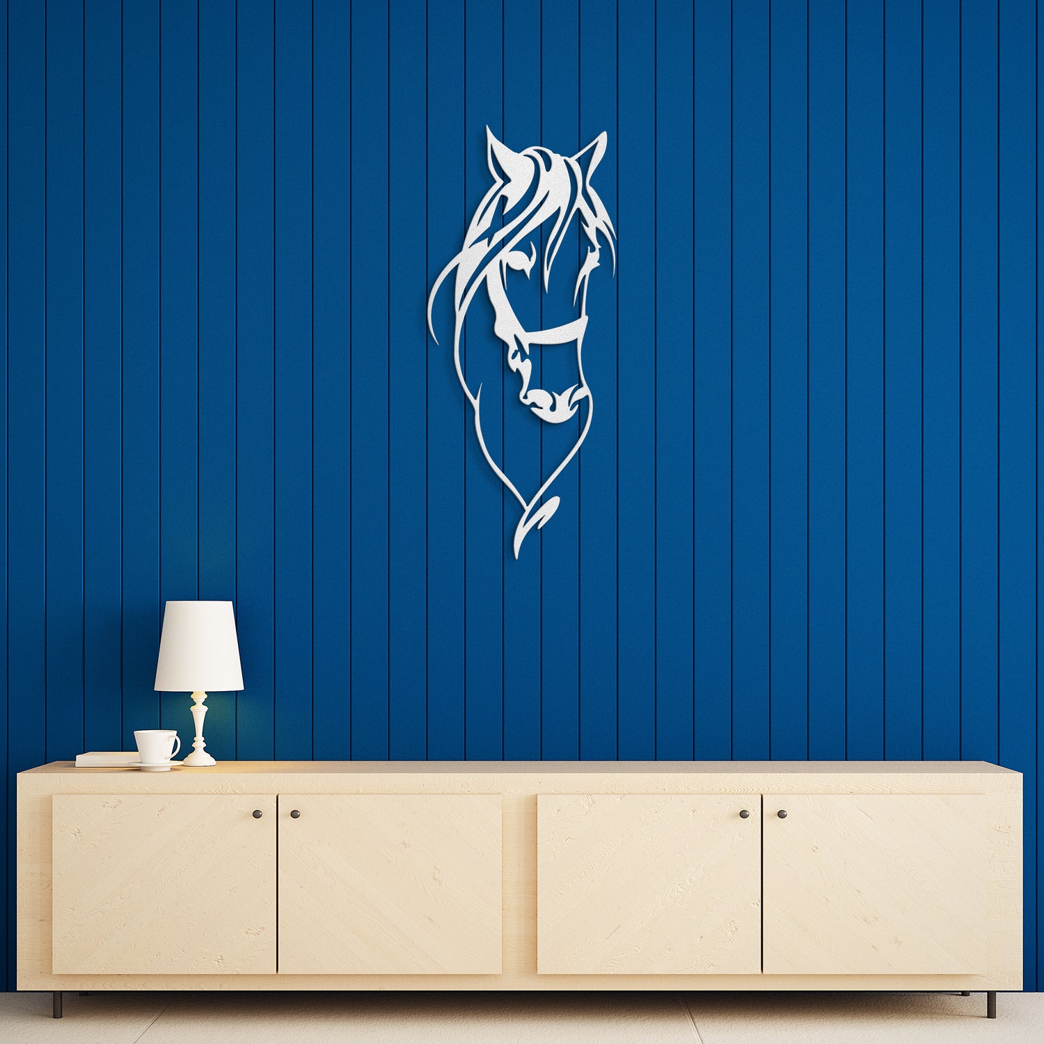 Minimal Horse Head Metal Wall Art