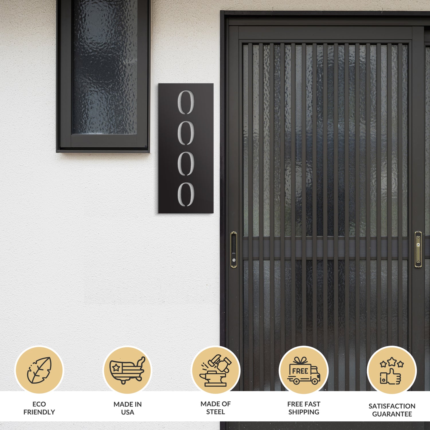 Number - Personalized Metal Address Sign