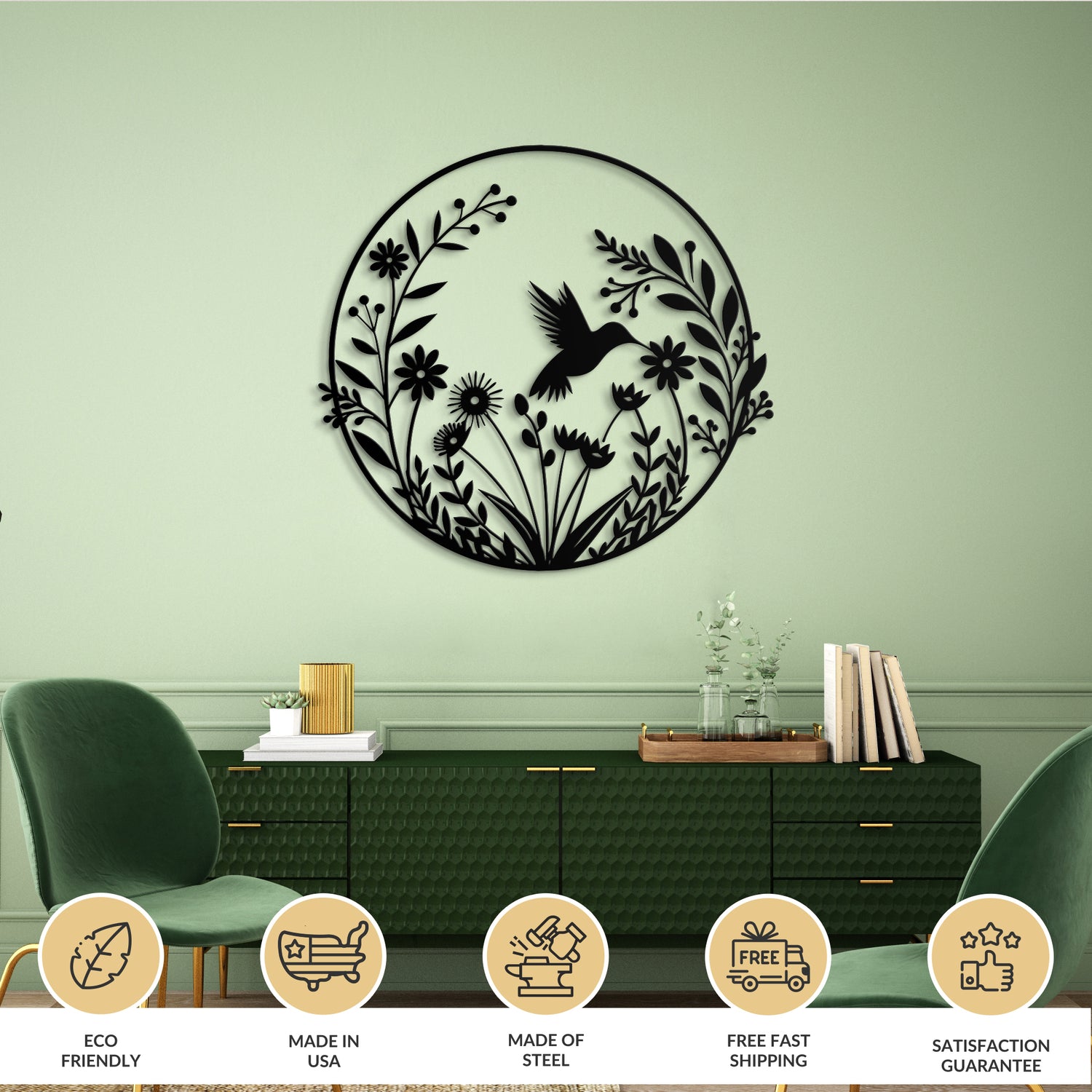 Humming Bird Metal Wall Art