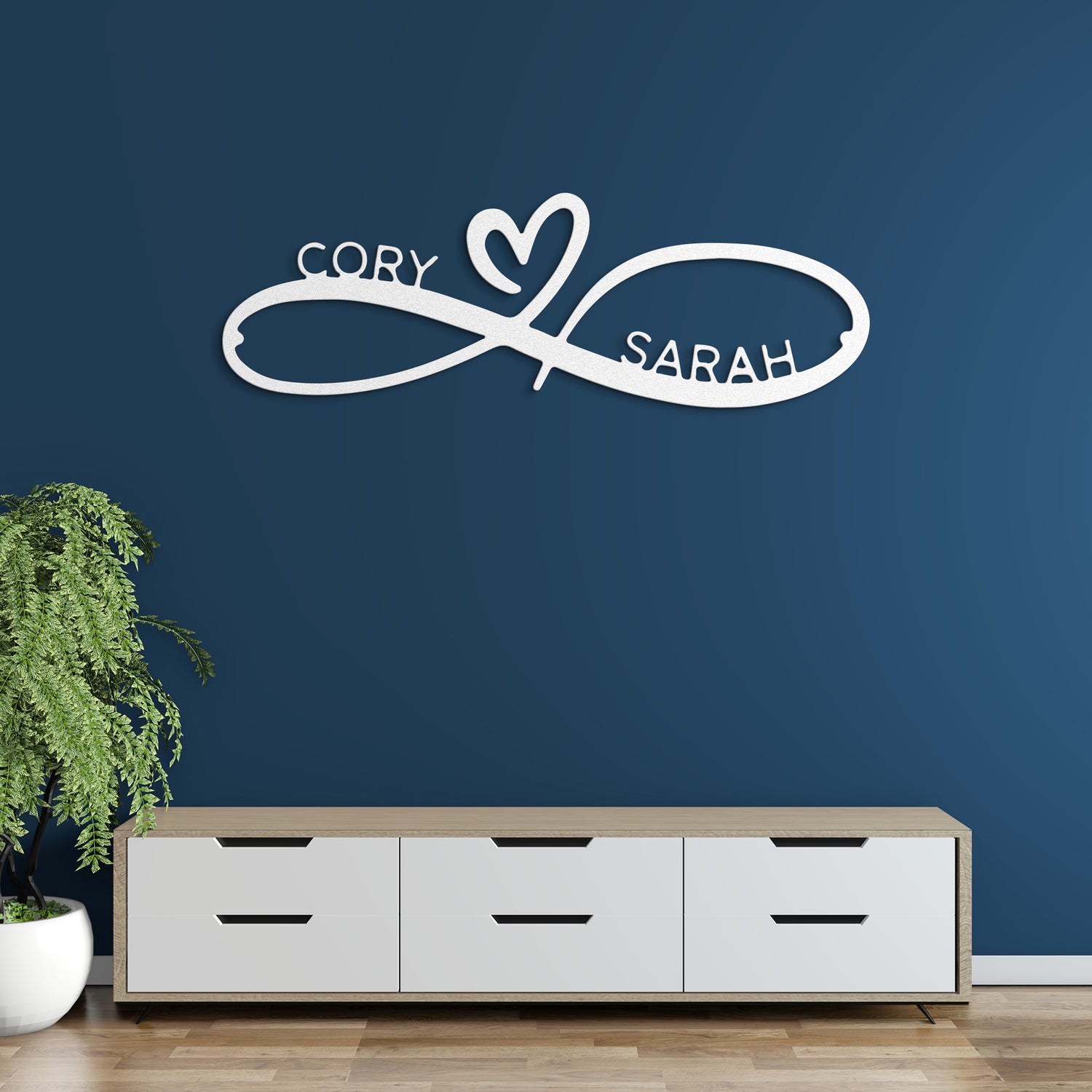 Couples Infinity - Personalized Love Metal Sign