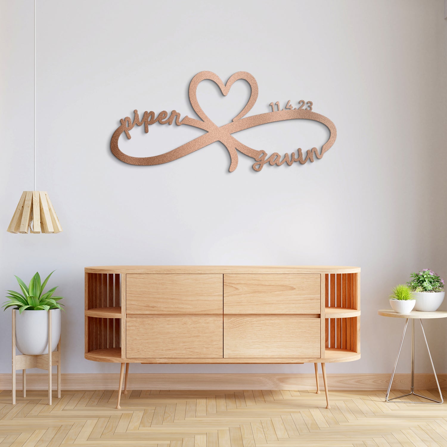 Heart Infinity - Personalized Love Metal Sign