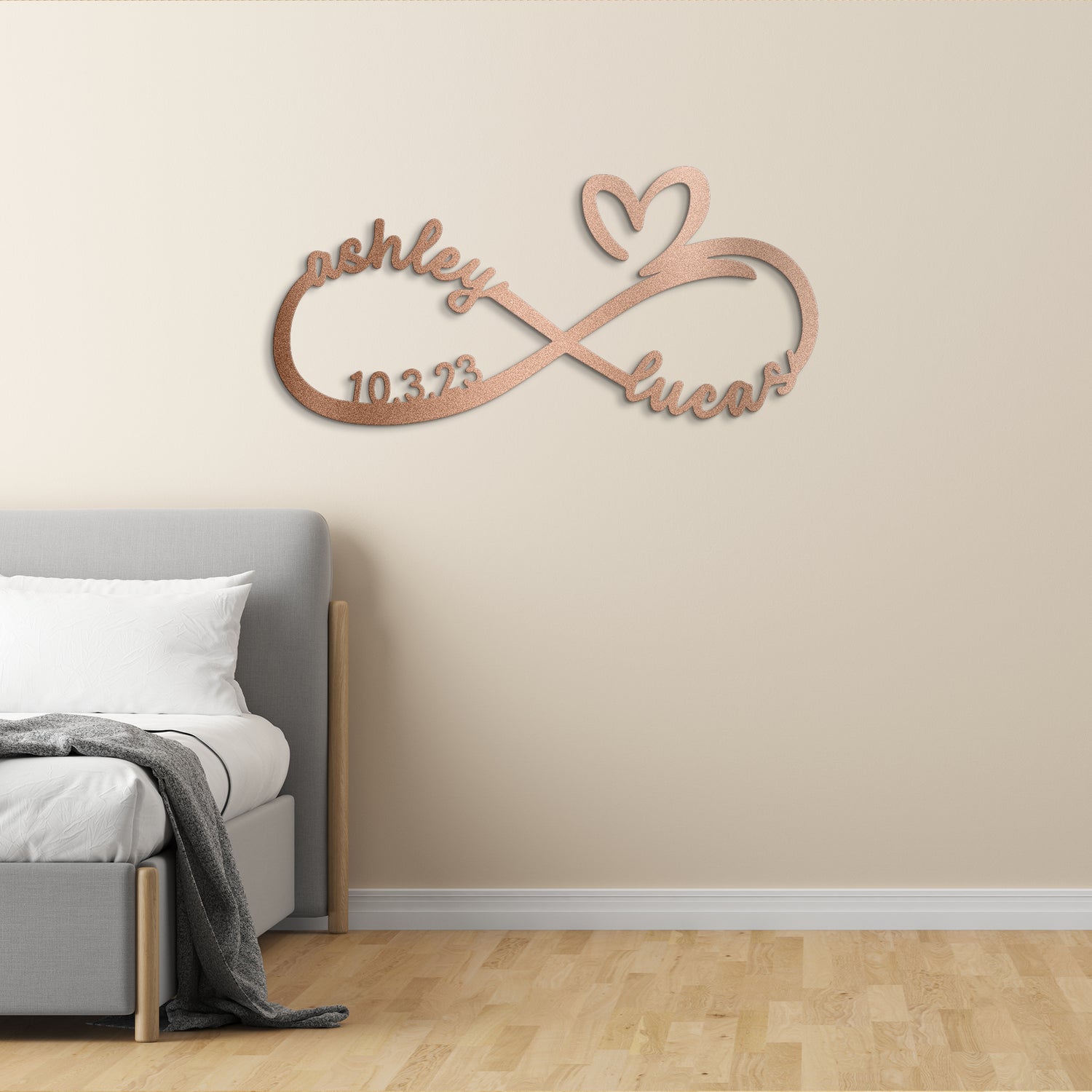 Infinity Heart - Personalized Love Metal Sign