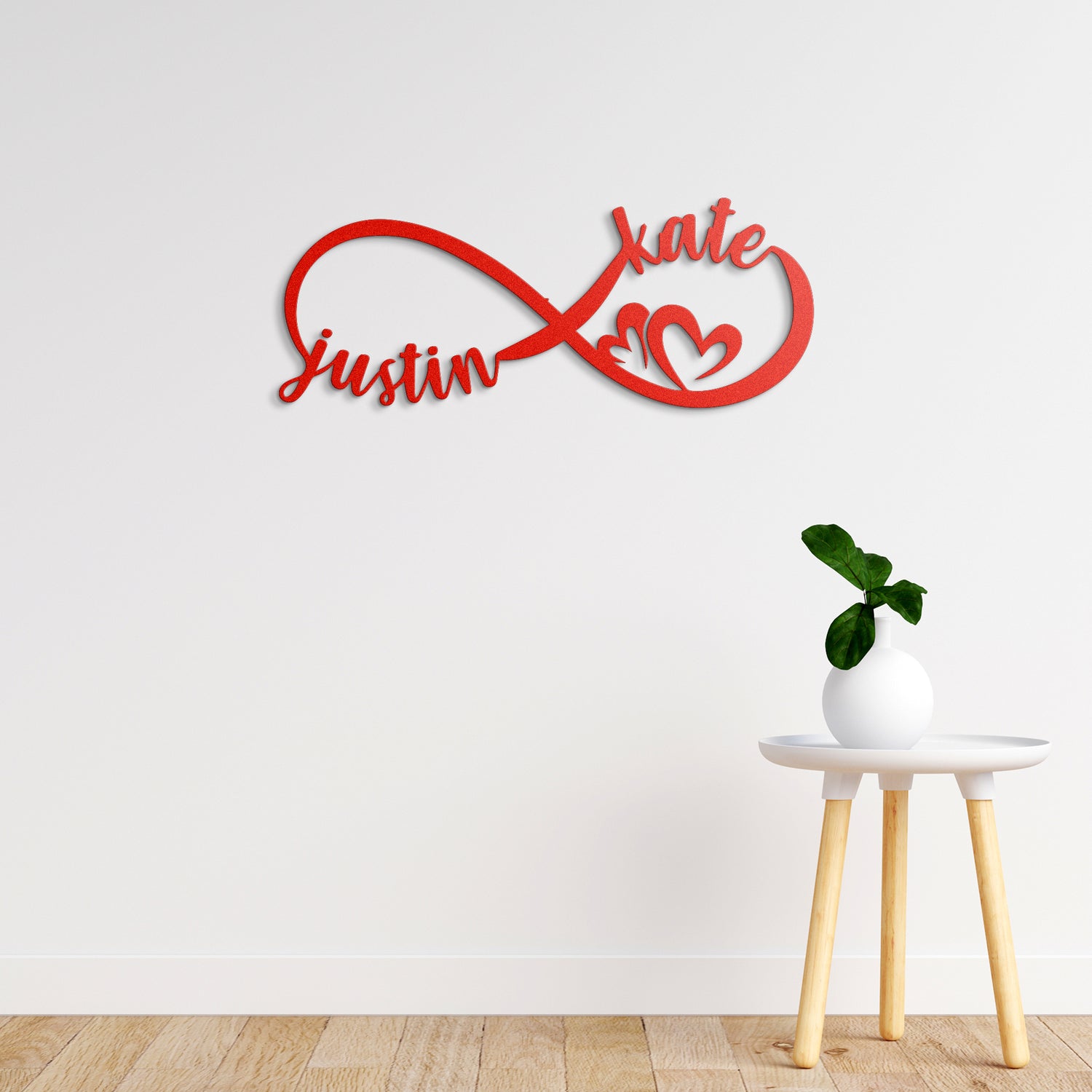Infinity - Personalized Love Metal Sign