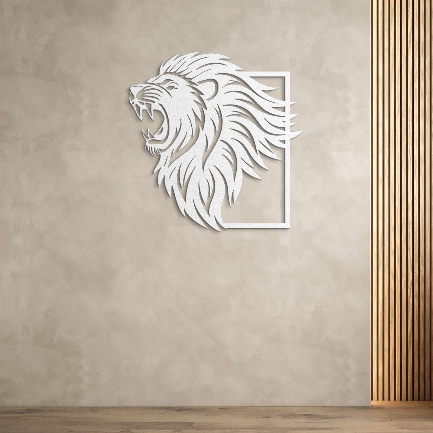 Lion Head Metal Wall Art