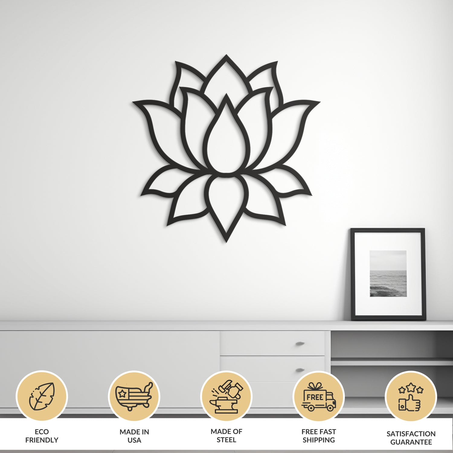 Lotus Metal Wall Art