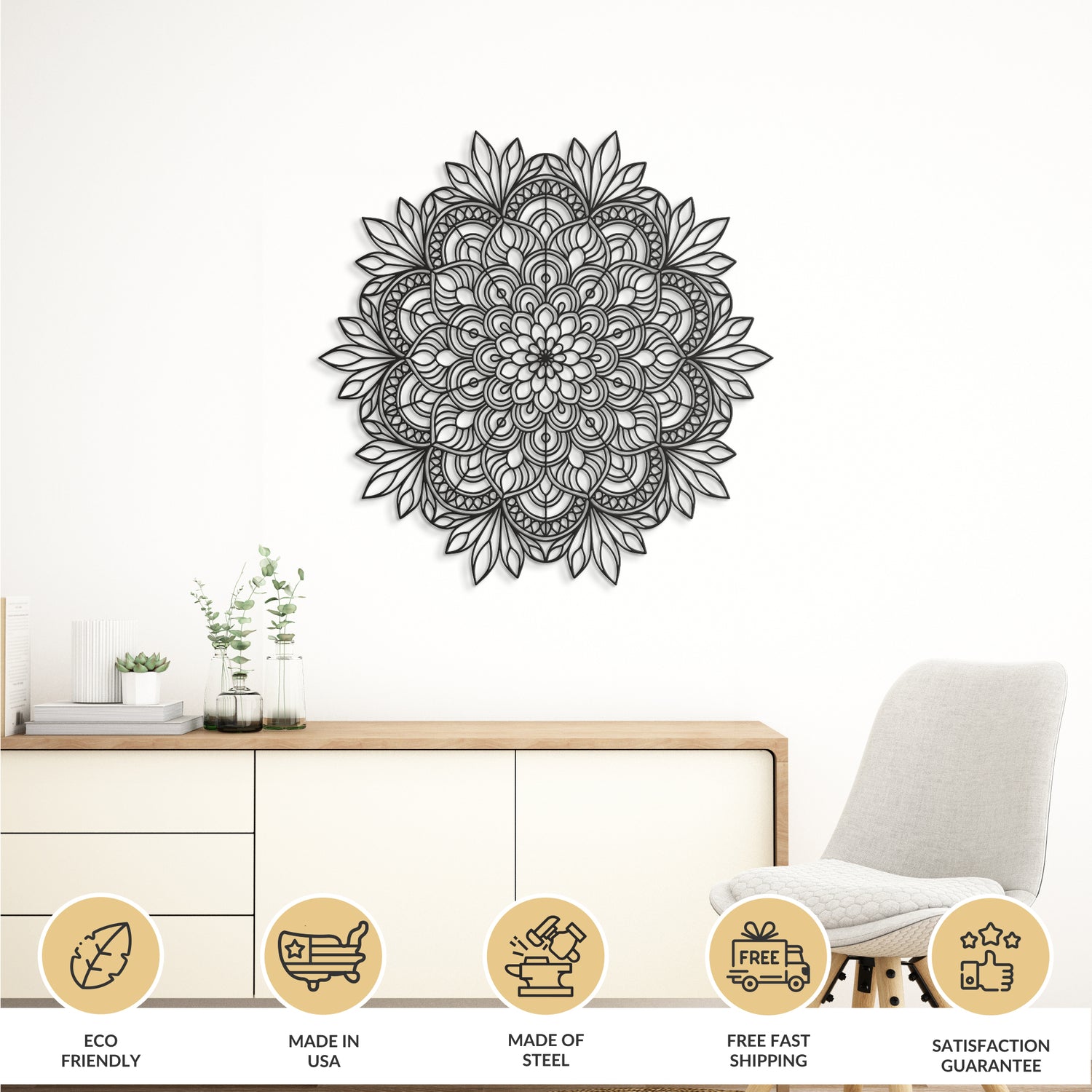 Mandala Metal Wall Art