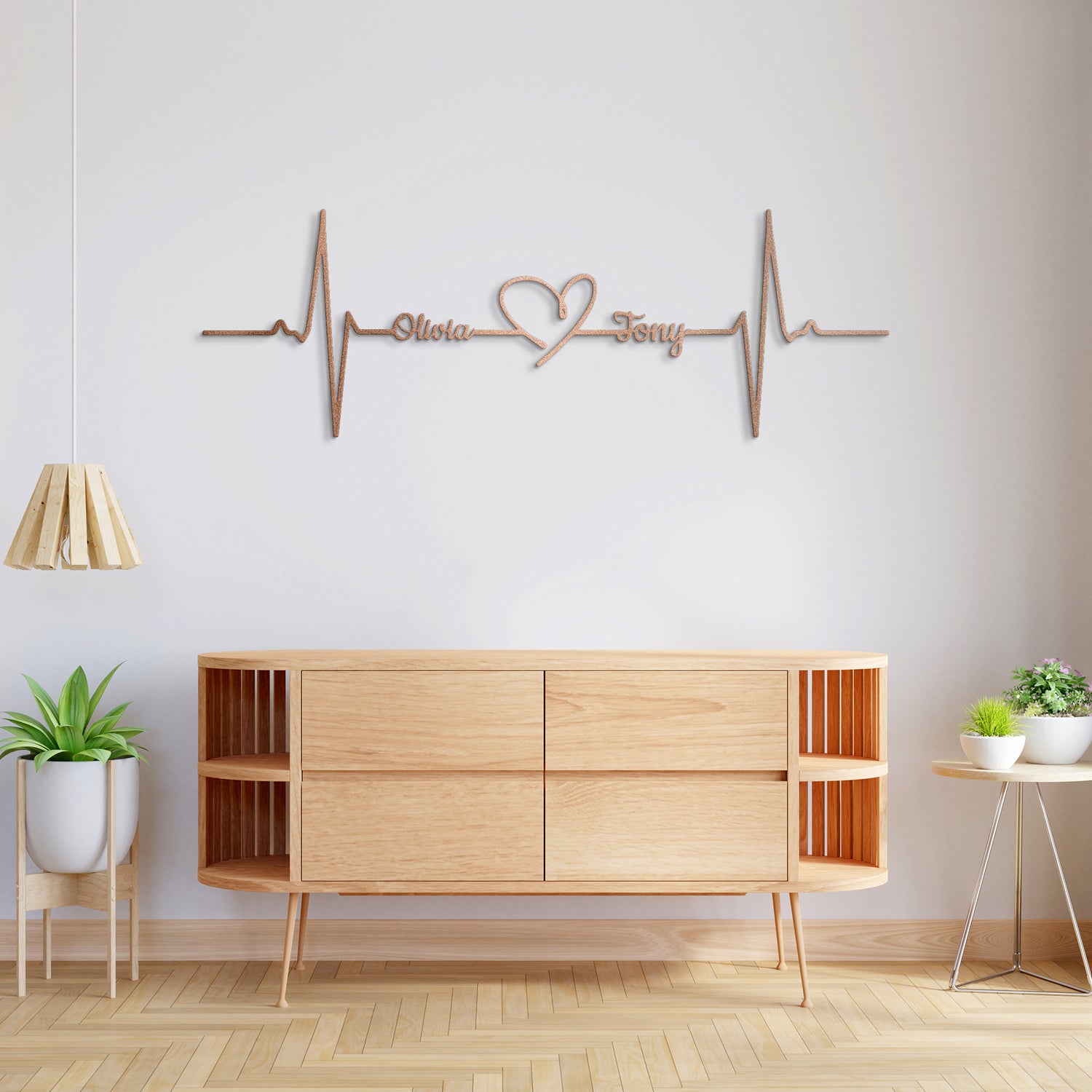 Heartbeat - Personalized Love Metal Sign