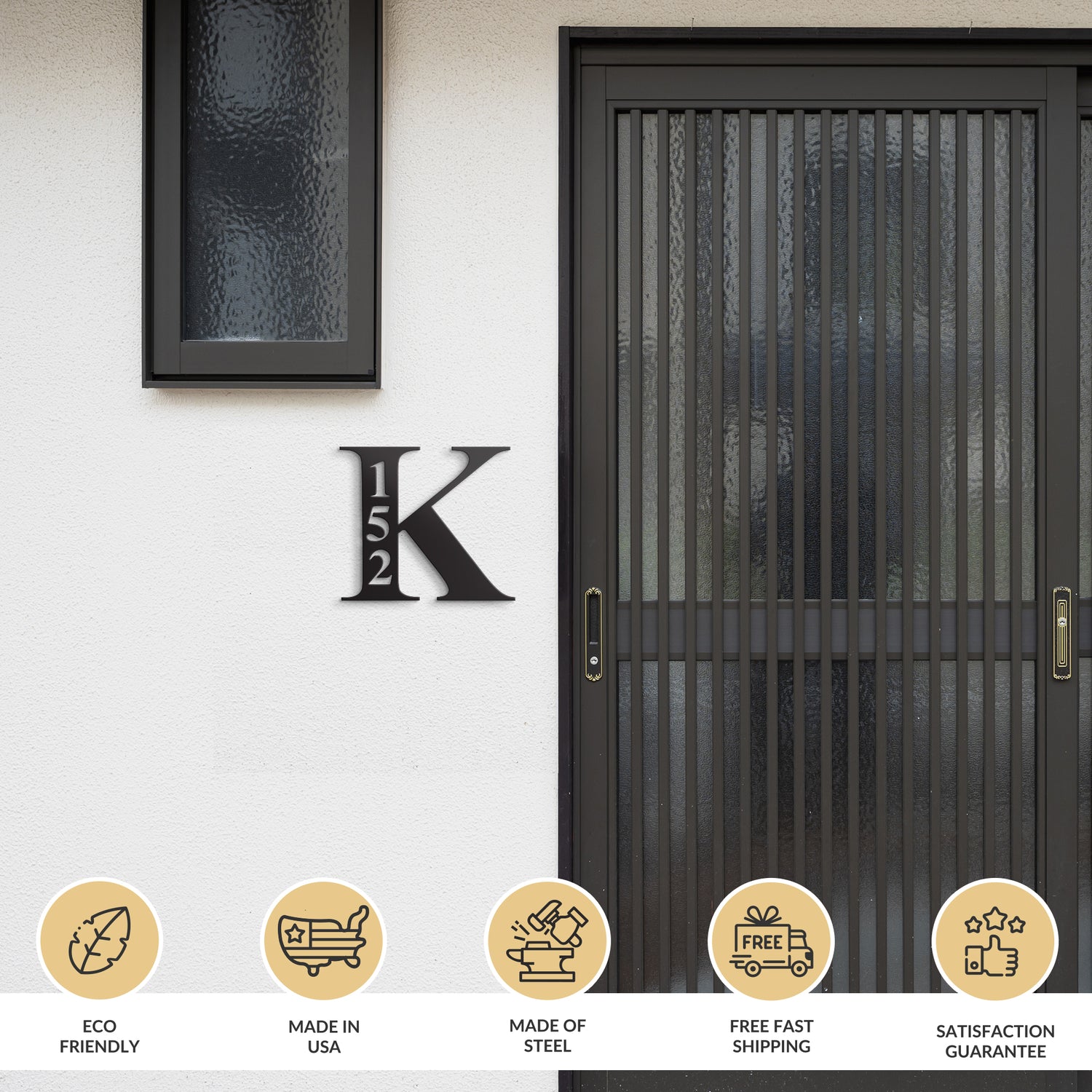 Alphabet - Personalized Metal Address Sign