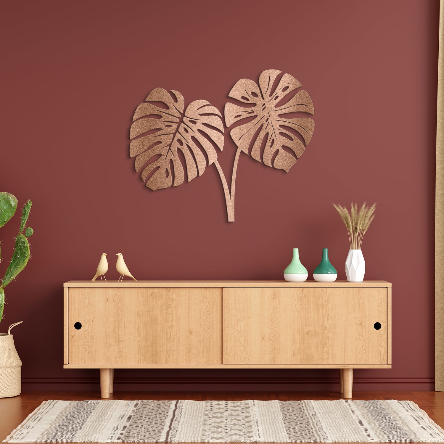 Monstera Leaf Metal Wall Art