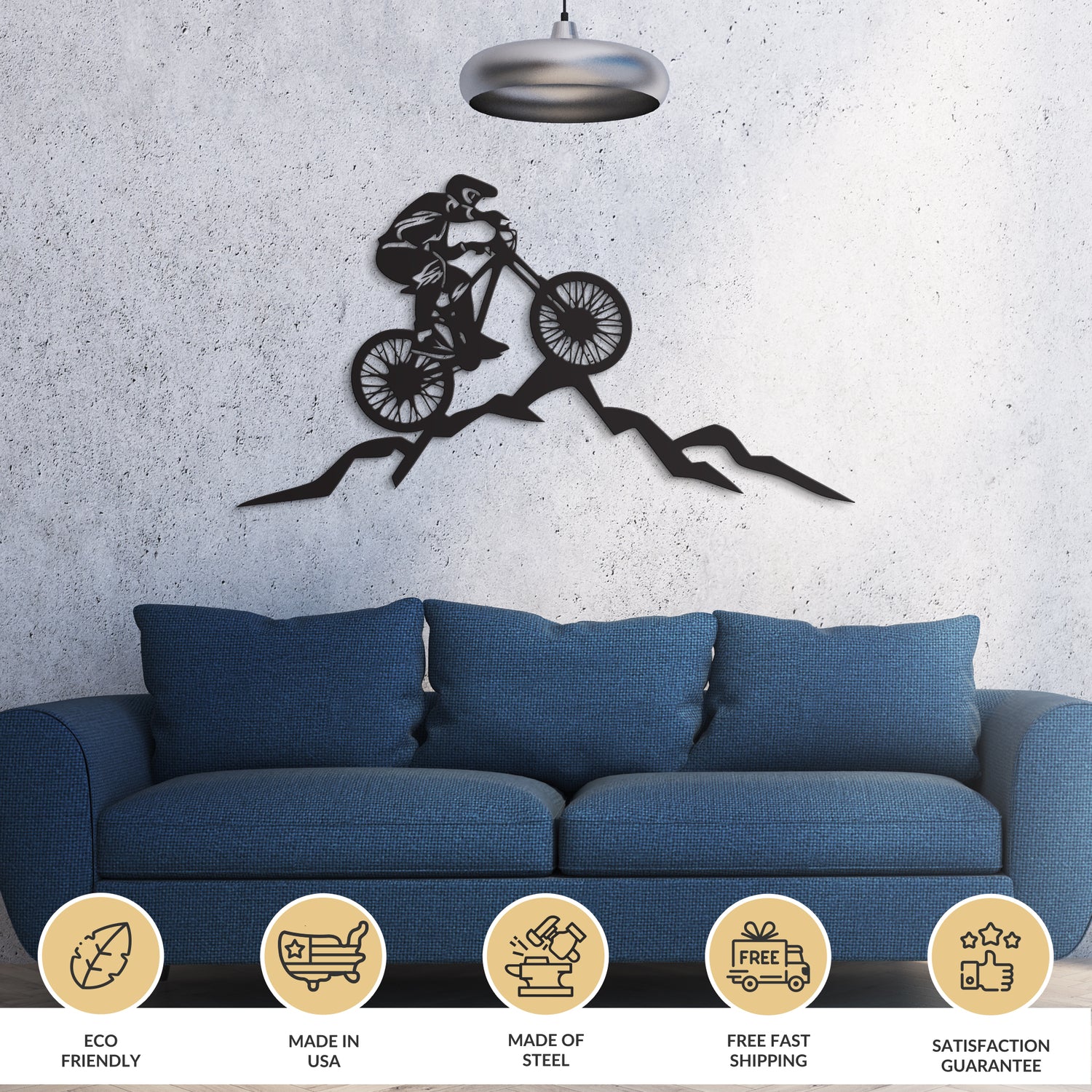 Mountain Rider Metal Wall Art