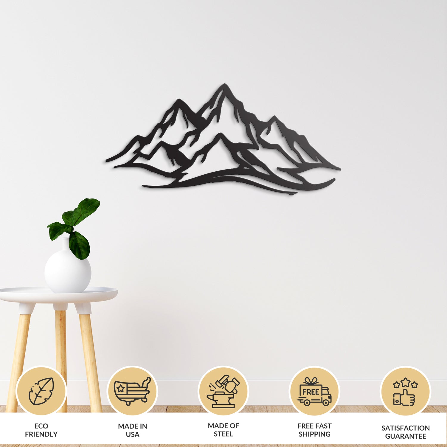 Mountain Range Metal Wall Art