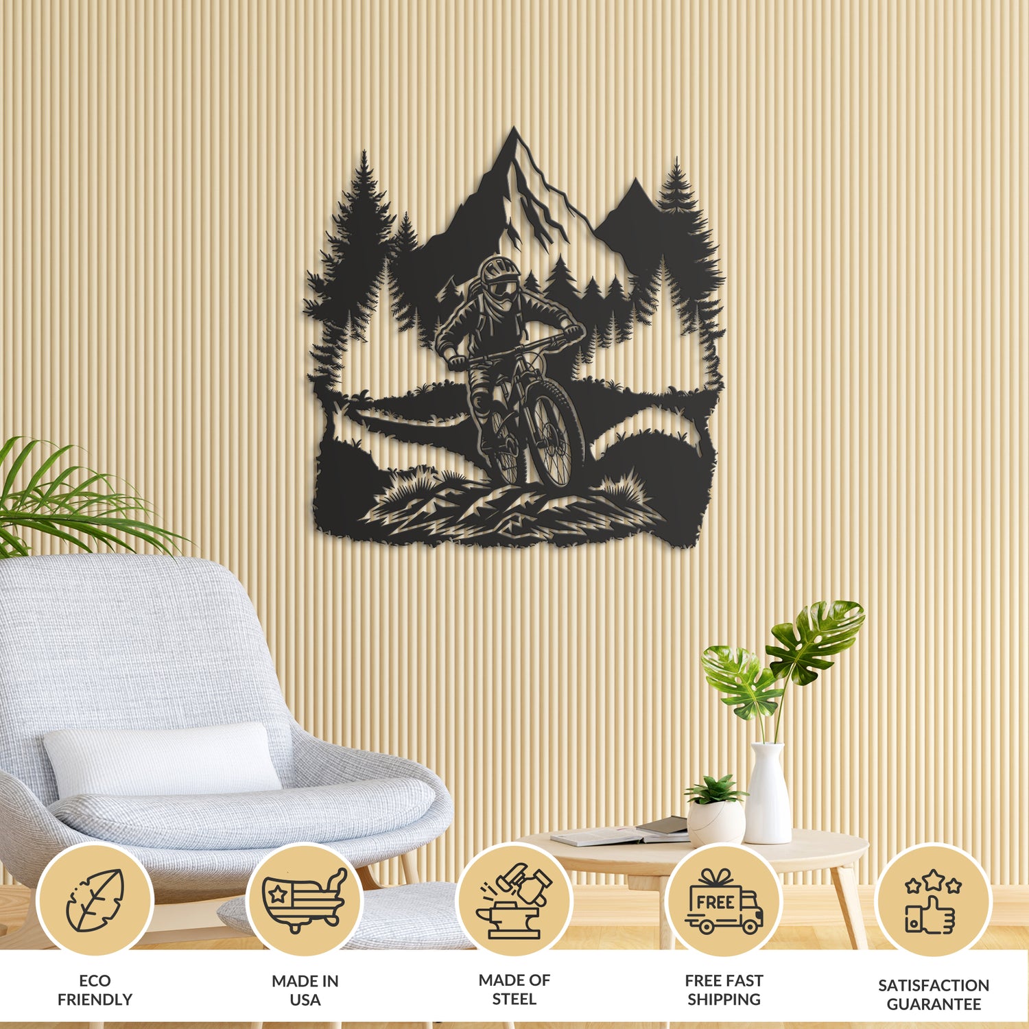 Mountain Bike Metal Wall Art