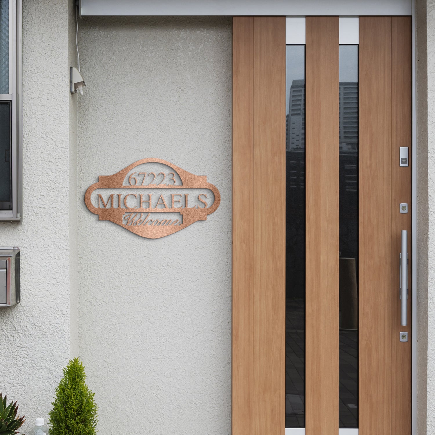 Modern - Personalized Metal Address Sign