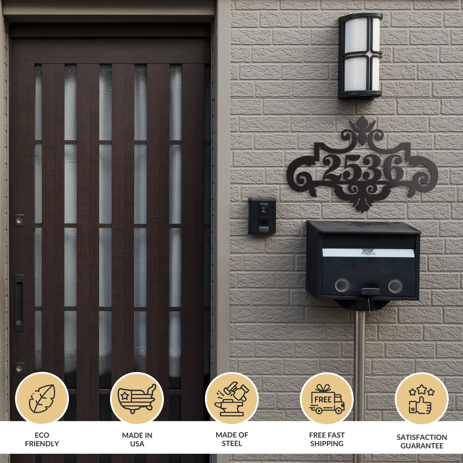 Ornate - Personalized Metal Address Sign