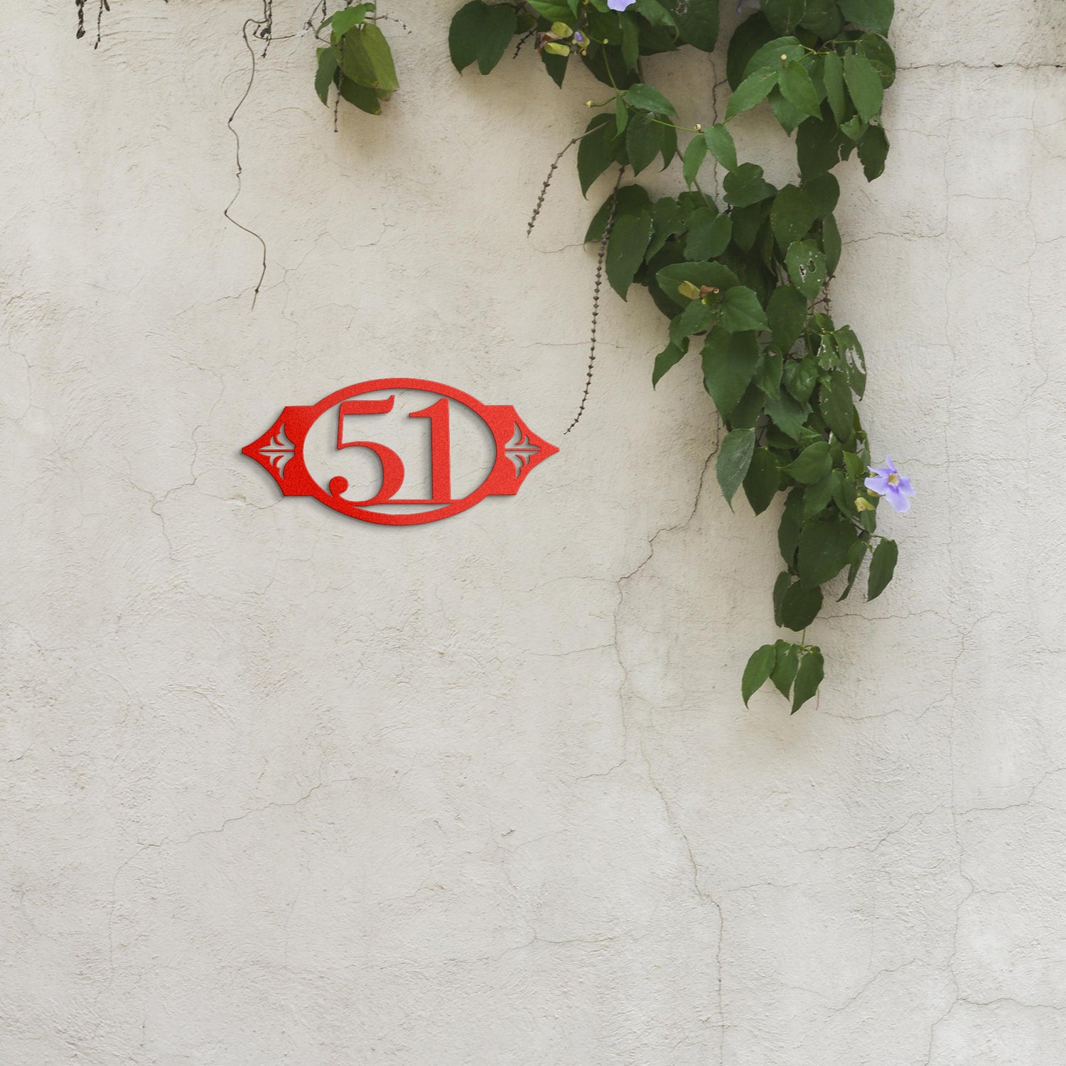 Oval Number - Personalized Metal Address Sign