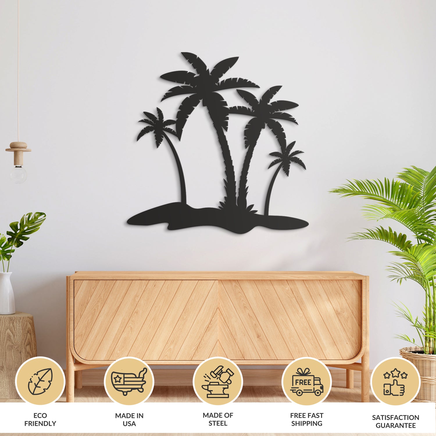 Palm Trees Metal Wall Art