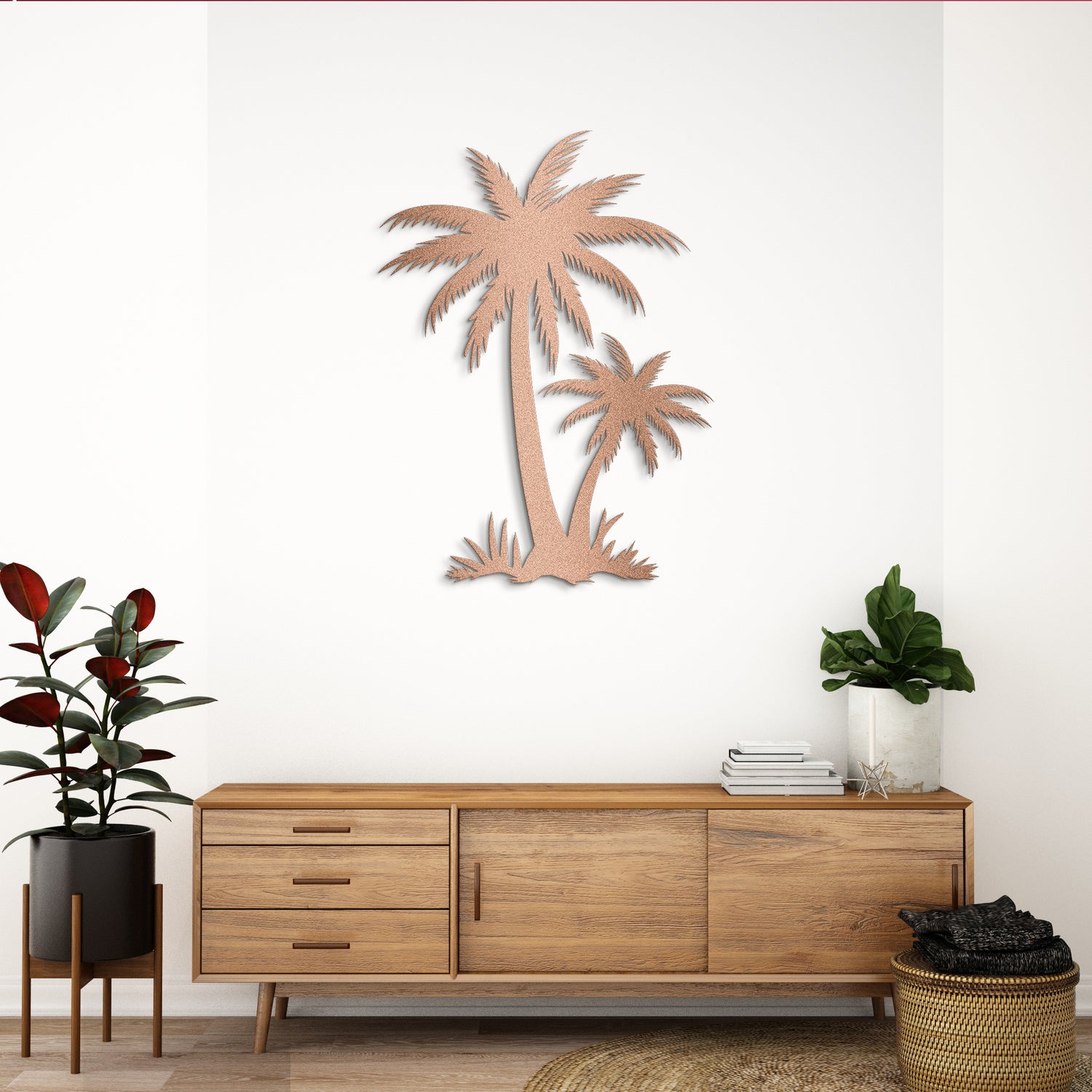 Two Palm Tree Metal Wall Art