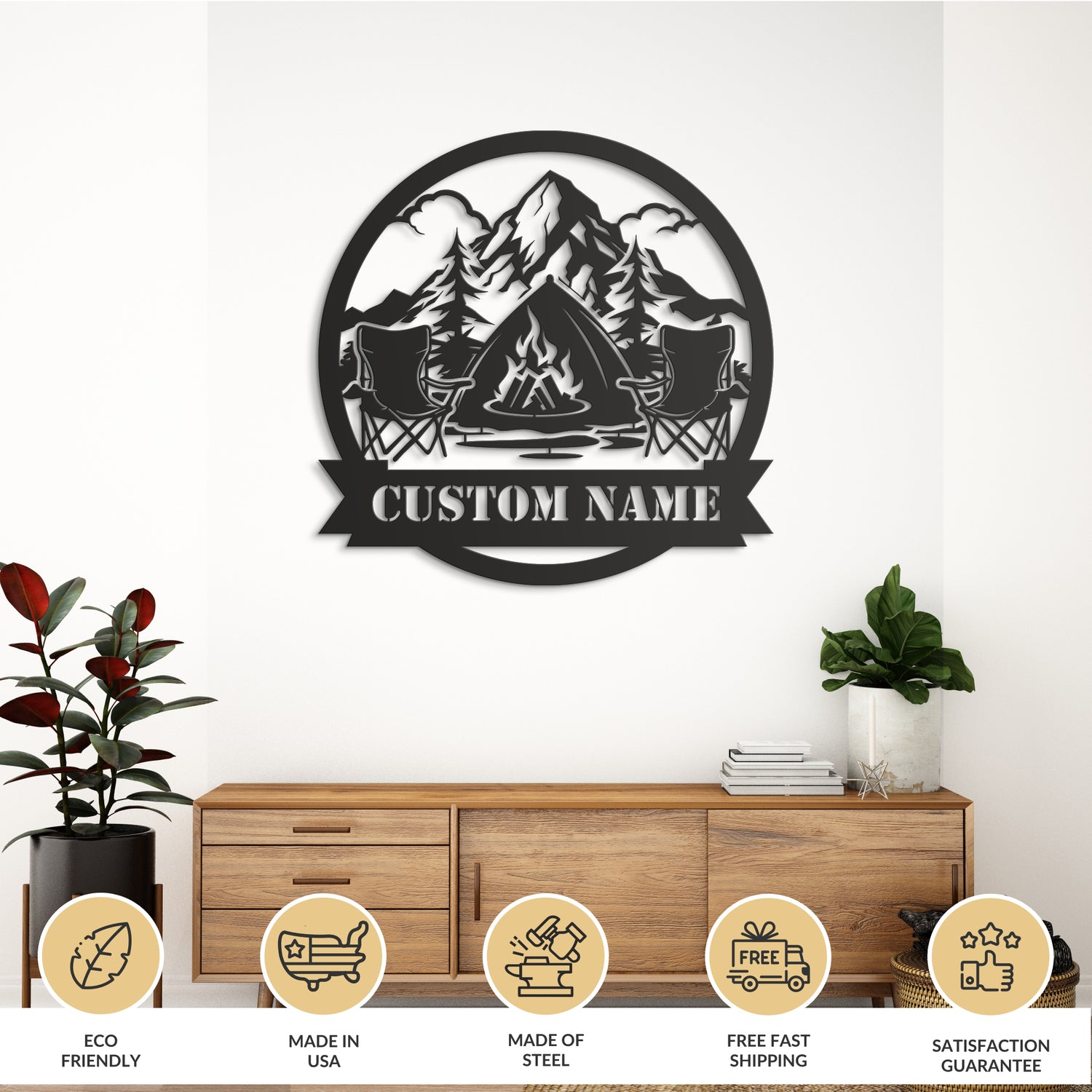 Personalized Campfire Metal Sign