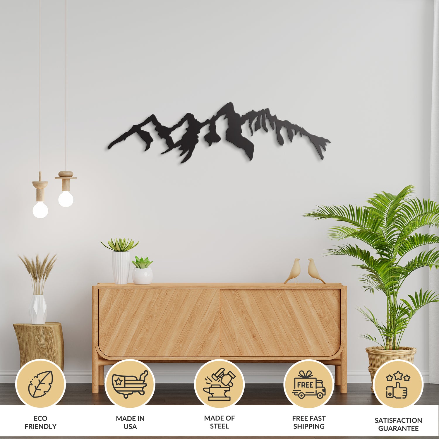 Teton Mountain Metal Wall Art