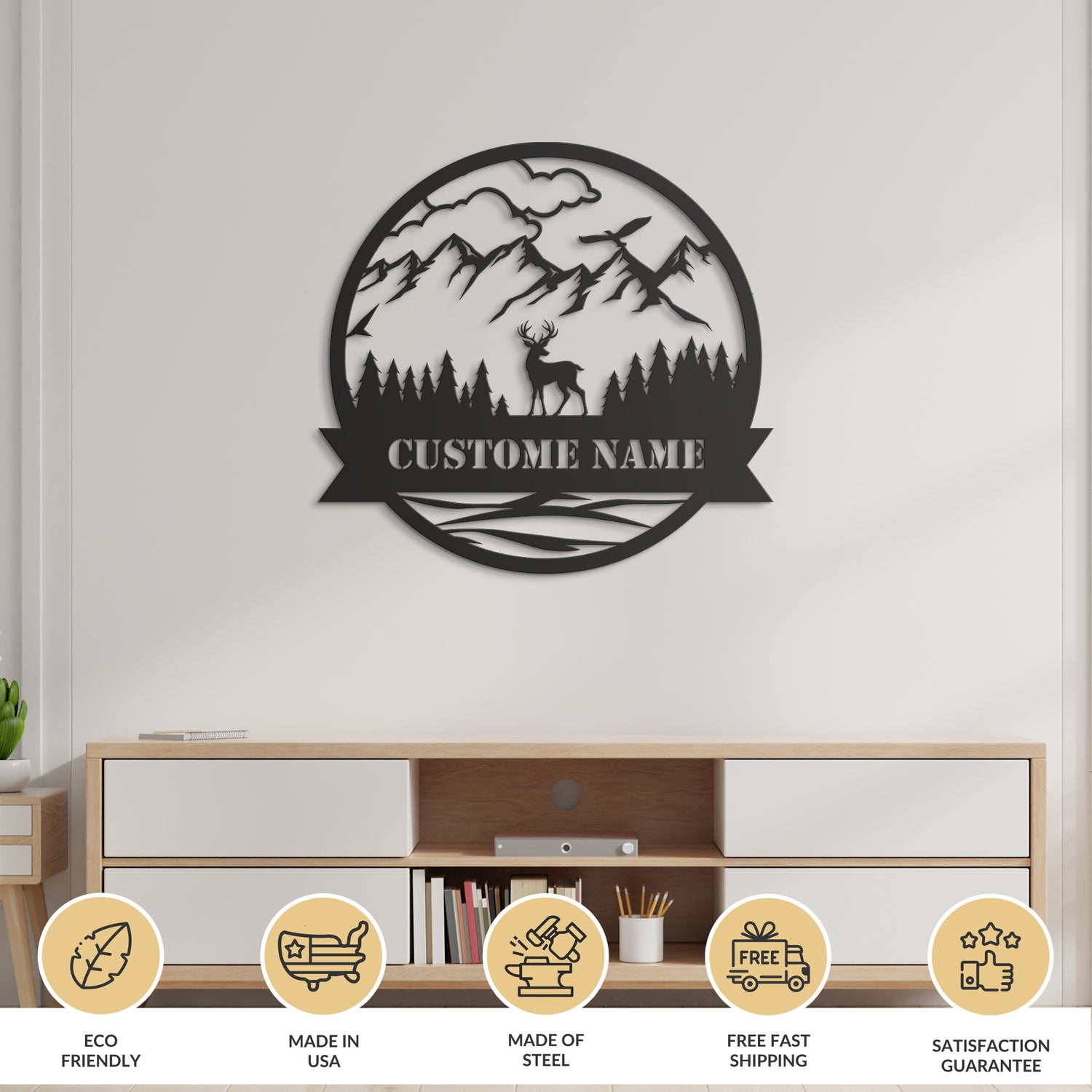 Personalized Nature Metal Sign