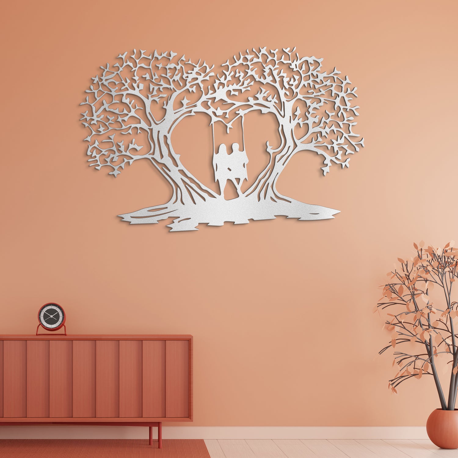 Tree of Love Metal Wall Art
