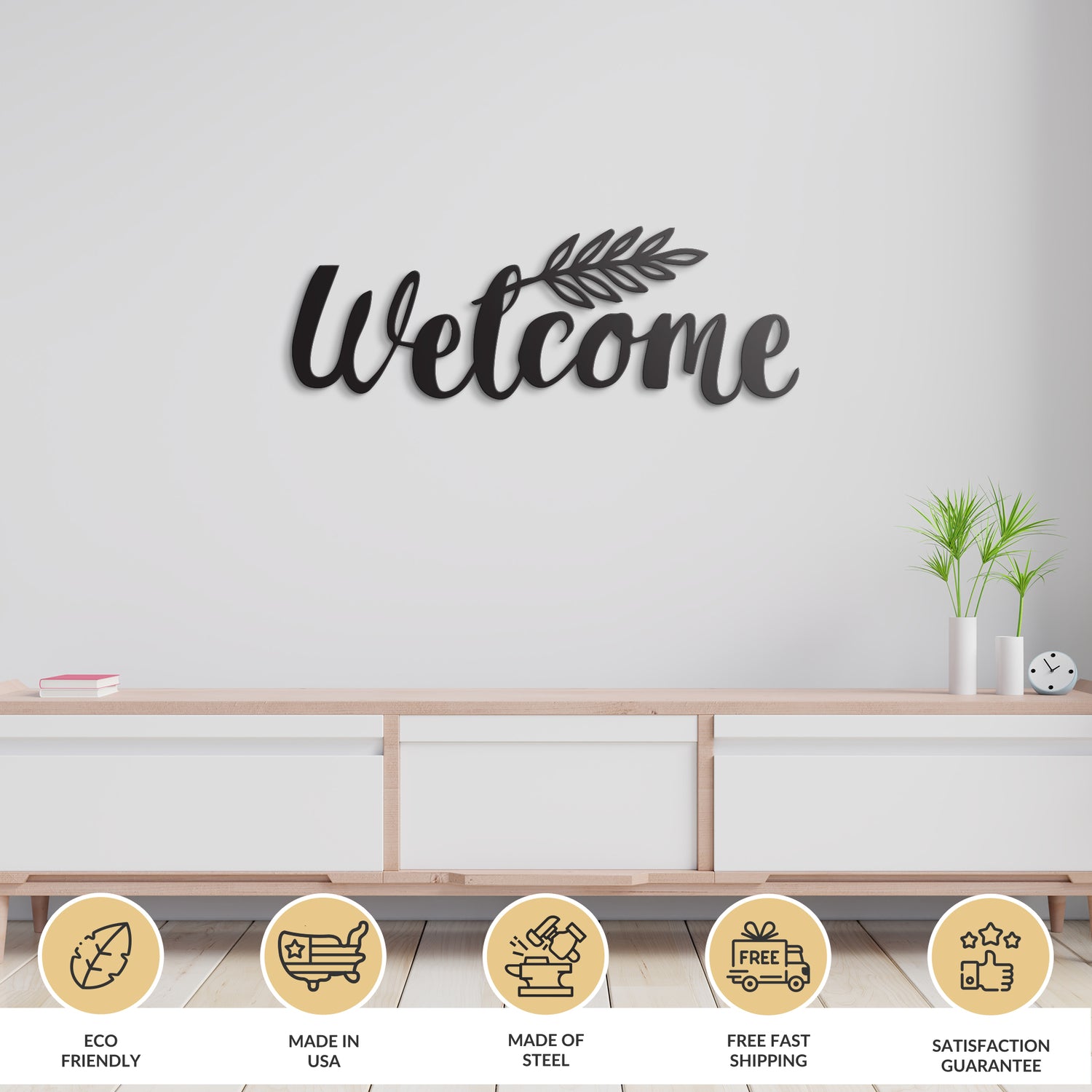 Welcome Quote Metal Sign